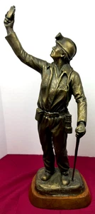 1988 Gary Frazen “The Sentinel” Cyprus Minerals Miner Sculpture Ltd Ed 14” - Picture 1 of 11