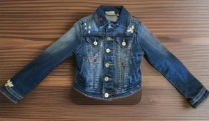 Girl's AG Adriann Goldschmied  Embroidered Denim Blue Jean Jacket  Sz 4T  - Picture 1 of 10