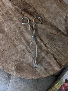 vintage EKCO 8" Stainless Steel Tongs Hot Dog Kitchen Grippers Made in USA - Picture 1 of 4