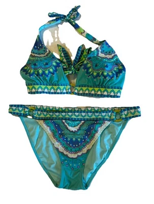 Parte inferior de bikini Victoria's Secret azul cachemira talla mediana acolchada grande Foto 1 de 4