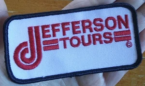 Vintage ~ JEFFERSON TOURS ~ Uniform Jacket Vest Hat Shirt Embroidered PATCH - Picture 1 of 6
