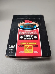 1992 Topps Stadium Club Baseball Serie 1 Wachsbox 36 fabrikversiegelte Packungen - Bild 1 von 7