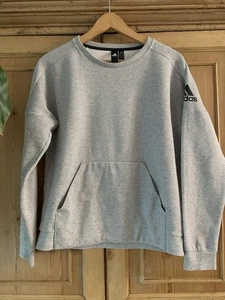 Adidas Pullover Sweatshirt | Grau Rundhals Taschen Seitenlogo | Herren Medium�� - Bild 1 von 13