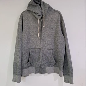 Polo by Ralph Lauren Hoodie Herren XXL grau Full Zip Sweatshirt Kapuze Logo - Bild 1 von 11