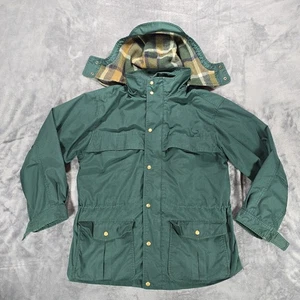 Eddie Bauer Mountain Parka mens M Green Wool Flannel Lined Heavy Winter Coat - Picture 1 of 11