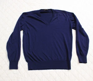 Verlana Herren Gr. S Marineblau Merino Lammwolle Langarm Pullover - Bild 1 von 14