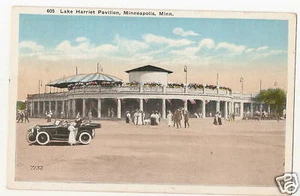 Lake Harriet Pavilion Minnesota Minn MN Old Car Postcard - Picture 1 of 1