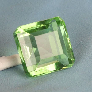 Large Green Amethyst Square Faceted Cut 105ct Loose Gemstone for Wire Wrapping - Picture 1 of 3