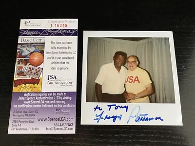 Floyd Patterson Signed Polaroid Original Photo Auto Autograph JSA Boxing Type 1 - Image 1 of 4