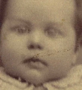 BABY ANNA AGED 13 WEEKS POST MORTEM ANTIQUE CDV PHOTOGRAPH SCARY SPOOKY CREEPY - Picture 1 of 8