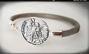SAN MIGUEL ARCANGEL PULSERA SILVER PLATA LEY 925 ARCHANGEL SAN MIGUEL BRACELET - Imagen 1 de 6