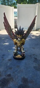 Balinesische Singa Barong Löwe Tempel Sockel Statue polychrom geschnitztes Holz - Bild 1 von 17