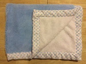 Carters Just One You Blue White Baby Blanket Stars Plush Soft Heavy Lovey J4150 - Picture 1 of 4