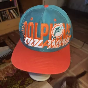 Gorra gorra vintage con logotipo de los Miami Dolphins 7 equipos NFL logotipo grande con cierre a presión - Imagen 1 de 6
