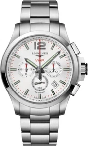 Longines Conquest V.H.P. Quartz 44mm Silver Dial SS Men's Watch L3.727.4.76.6 - Picture 1 of 1