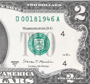 January 8, 1946 : D 00181946 $2 Two Dollar Bill BIRTHDAY Note *UNC* 🎂🎁 - Picture 1 of 3