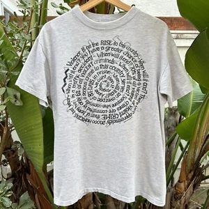 Vintage 1994 Spiral Anti-Crime Graphic Tee Heather Grey Fits M - Picture 1 of 7