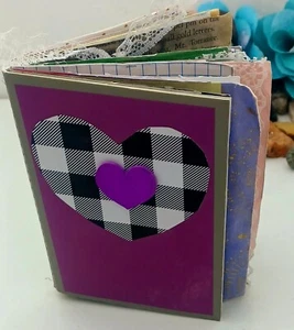Altered Mini Planner/Junk Journal "Vintage Rainbow" w/ Pockets, & Fold-out Pages - Picture 1 of 14