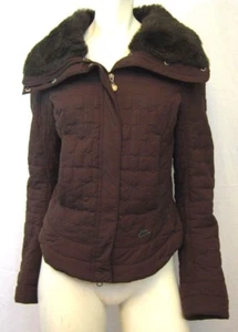 NIKE SUPER SEXY & SPORTY FAUX FUR FULL ZIP JACKET WOMEN SIZE XS BROWN VIC-THOR1 - Picture 1 of 11