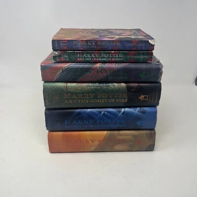 Lot Harry Potter Rowling Book Lot Series No Writing Books 1 2 3 4 5 7 Hard Cover - Image 1 of 4