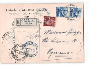 8832 01 CALZOLERIA ANDREA COSTA IMOLA X VIGEVANO - DEMOCRATICA LIRE 15X2 + LIRE - Picture 1 of 2