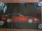 Affiche originale vintage 1988 Corvette rouge "Americas Finest" 23"X36" 