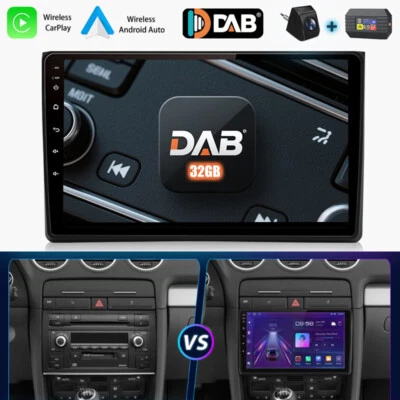 DAB+ Für Audi A4 8E 8H B6 B7 2000-2009 Android Carplay Autoradio GPS Navi KAM BT - Bild 1 von 4
