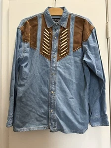 Vintage Western Passion Cowboy Rodeo Hemd Größe 2 Celles Que J'aime Johnny Hallyday - Bild 1 von 20