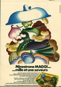Publicité ancienne soupe minestrone Maggi 1970 issue de magazine - Picture 1 of 1