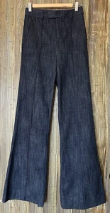 Joie Sylvana Wash Dark Indigo Denim Pants Sz 2 Career Capsule Flare Leg Long NWT - Picture 1 of 10