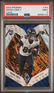 2022 Panini Phoenix Isaiah Likely Lava /175 Rookie Card #154 RC Ravens PSA 9 - Picture 1 of 4