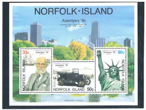 NORFOLK ISLAND 1986 AMERICAPEX'86 S/S CV $2.75 - Picture 1 of 1