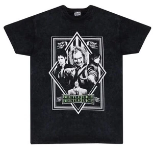 ** Beetlejuice 2 Black And White Faces Poster Official Licensed T-Shirt ** - Picture 1 of 3