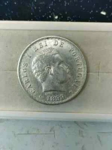 PORTUGAL / 500 REIS - 1899/ D. CARLOS I / SILVER COIN - Picture 1 of 2