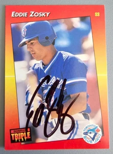 1992 Donruss Triple Play #190 Eddie Zosky handsignierte Blue Jays Karte - signed - Bild 1 von 2