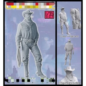 1/35 resin figure model kit smoking Cowboy unassembled unpainted - Picture 1 of 5