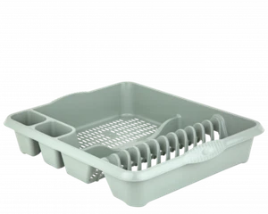 PLASTIC KITCHEN SINK DISH DRAINER CUTLERY PLATE CUP DRAINER HOLDER RACK - Picture 1 of 16