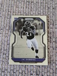 Prizm JK Dobbins 2020 variación negativa blanco y negro RC #379 Ravens - Imagen 1 de 2