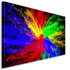 Abstrakt Mehrfarbig Leinwandbild AK Art Bilder Wanddeko Wandbild Made in Germany - Bild 1 von 5