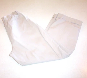Women's Chadwick's Pleated Cuffed Tan Linen Blend Pants 12 Petite - Picture 1 of 4