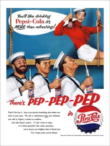 PEPSI COLA SODA POP HMS UK ENGLAND 16" HEAVY DUTY USA METAL ADVERTISING SIGN - Picture 1 of 1