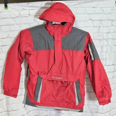Columbia Hombres L Rojo Pullover Aislado Omni Shield Puffer Invierno Esquí Nieve Chaqueta Foto 1 de 4