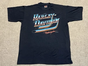 Vintage Harley Davidson Chrome Exhaust Single Stitch Shirt XL 1992 Holoubek - Bild 1 von 13
