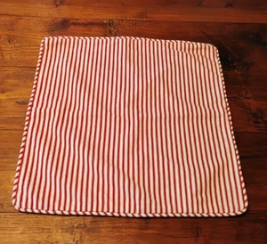 Pottery Barn Red And Cream Stripes To Pillow Cover, 20x20" - Picture 1 of 4