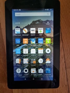 Amazon Fire 7 Tablet – 8GB, Wi-Fi, Black – Fully Working, Factory Reset - Picture 1 of 2