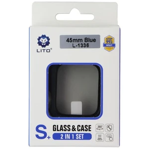 LITO S + Verre & Étui Robuste pour Apple Watch Series 9/8/7 (45mm) - Bleu - Photo 1 sur 2