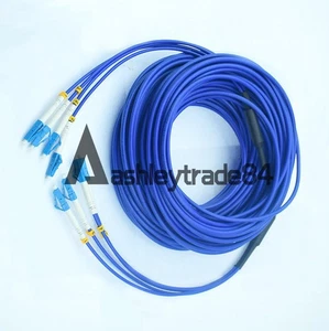 LC-LC 4 nici 9/125 Patchcord światłowodowy 5M Wewnętrzny kabel pancerny Jednomodowy - Zdjęcie 1 z 8