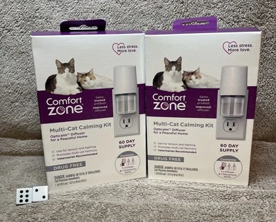 Comfort Zone 1 Diffuser & 2 Refills Multi-Cat Calming Kit 60-Day Supply Lot Of 2 - Image 1 of 2