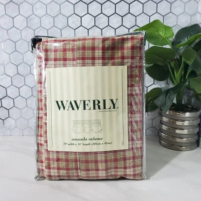 Waverly Amanda Cenefa JCP Rosa de Té Cuadros Antigua 79" x 16" Foto 1 de 4