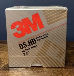 NEW SEALED 3M DS,HD 3.5" DISKETTES, PACKAGE OF 10 - Picture 1 of 4